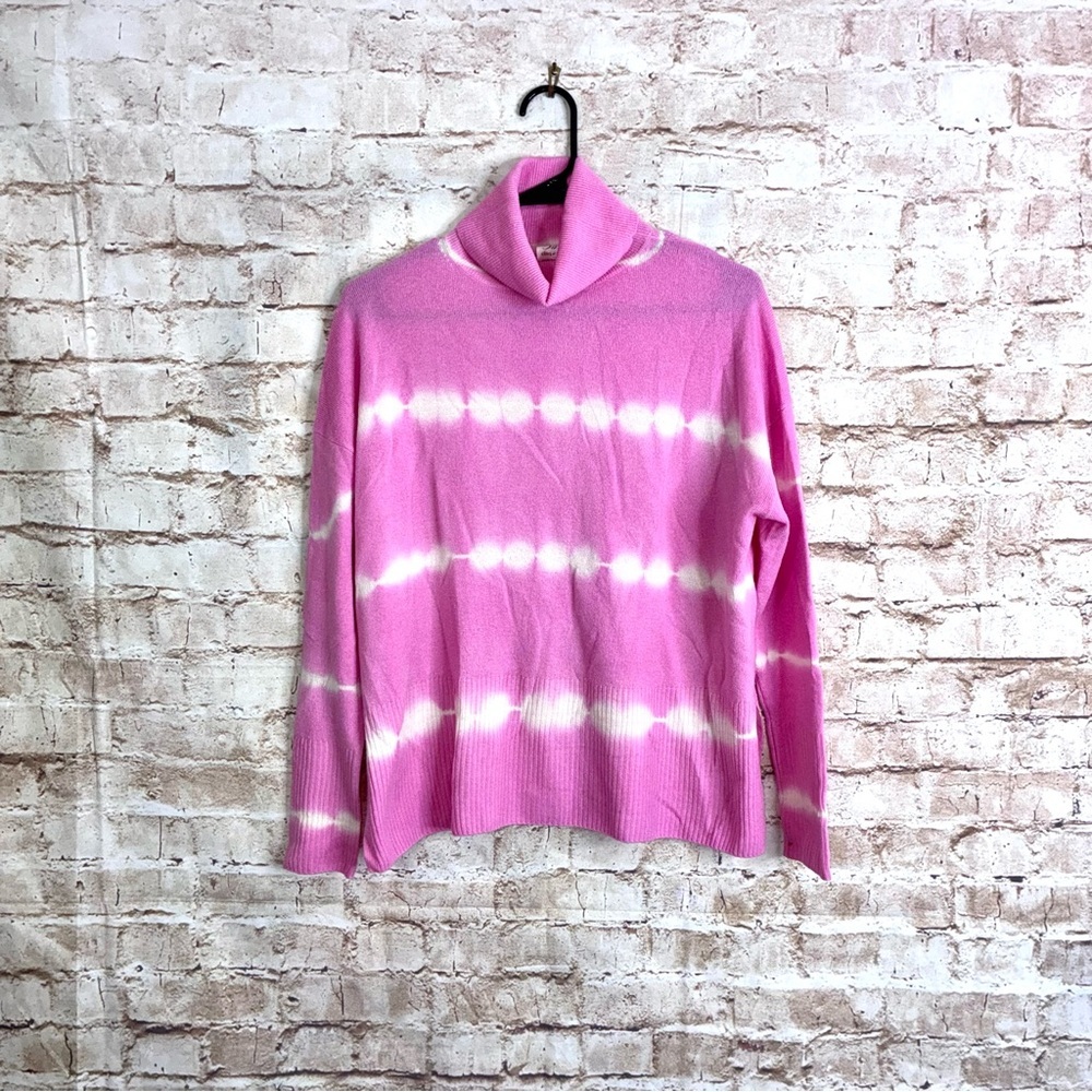 Cinq à Sept Kenny Tie-dye Wool Cashmere Turtleneck Sweater Size XS